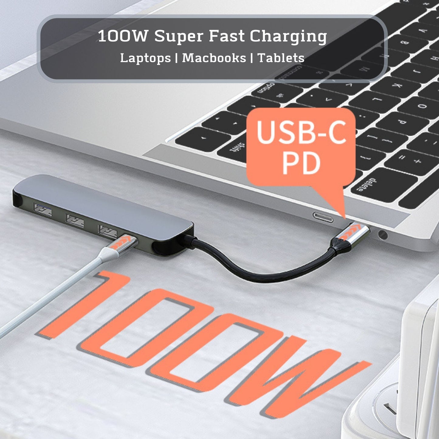Type-C USB Hub Adapter 5 in 1