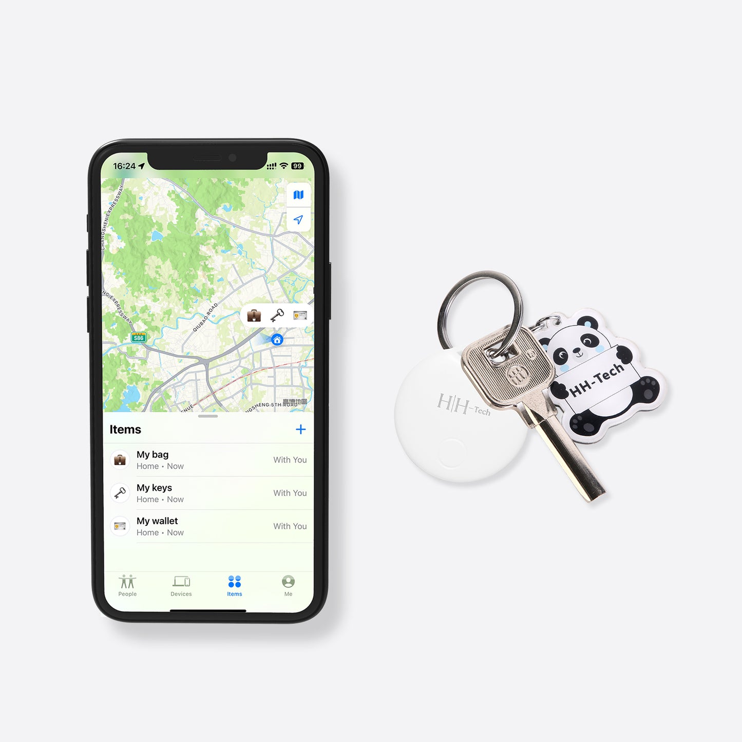 SmartTag LITE For Apple iOS: Key Finder, Item Finder, Tracker, Locate Your Wallet & Valuables Worldwide, Compatible with iPhone Find My App