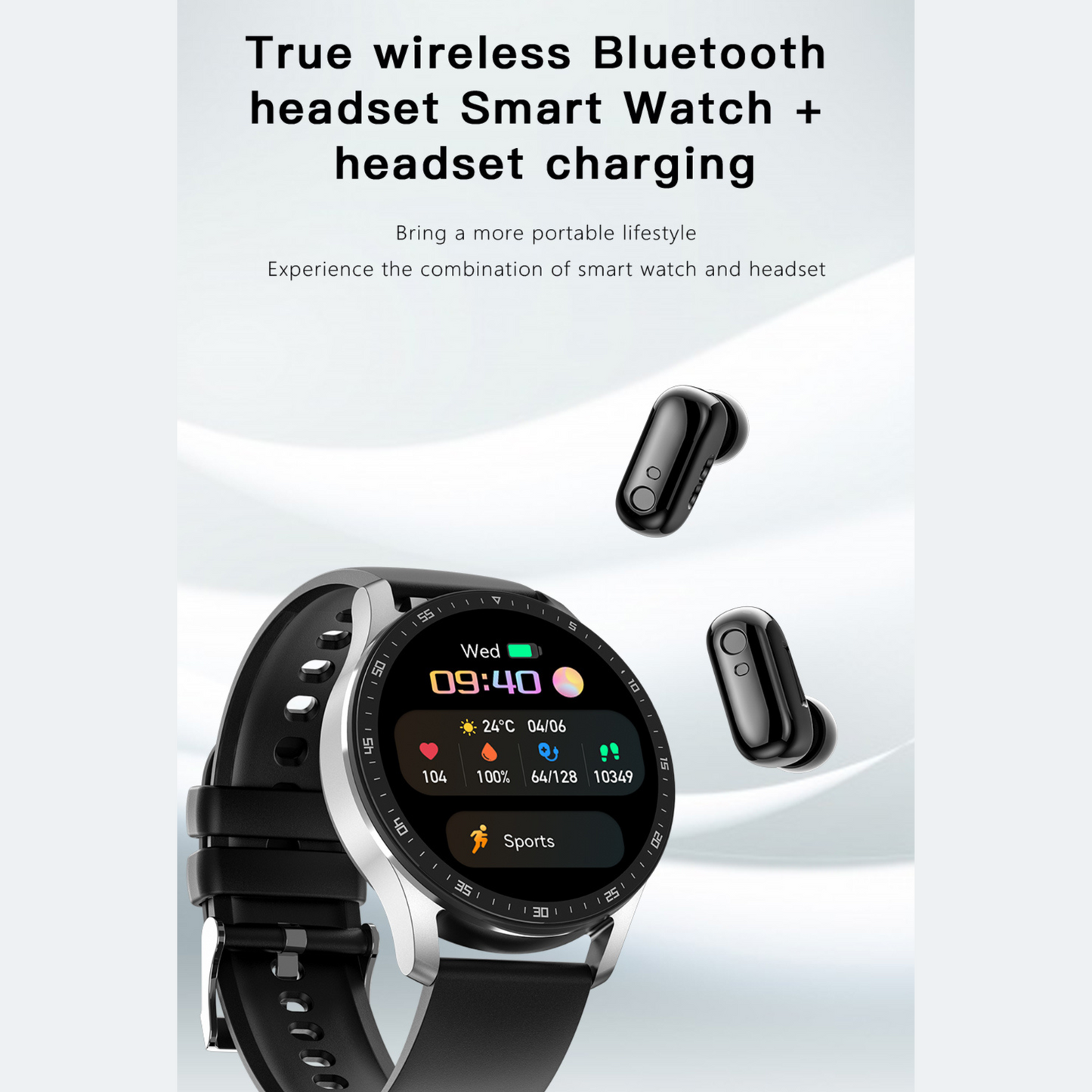 2 in 1 Watchbuds (earbuds in smart watch)