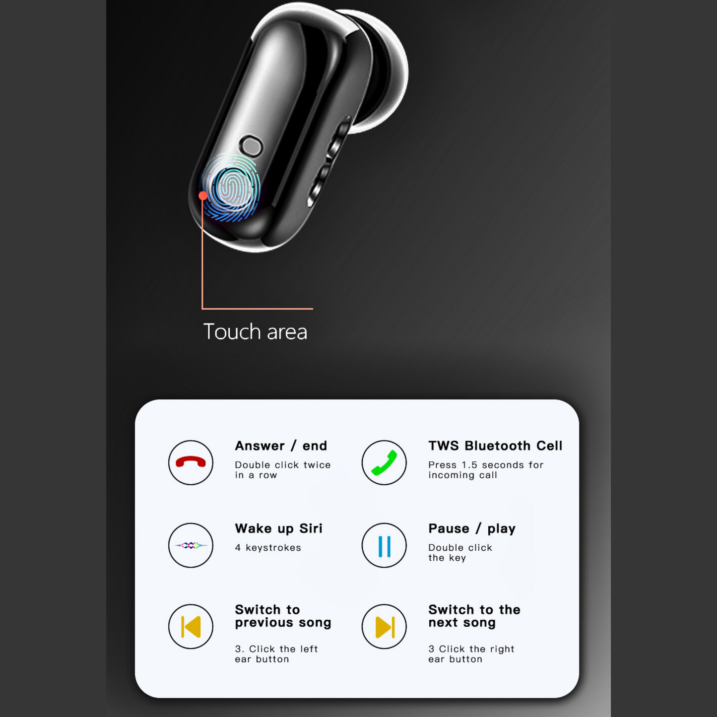 2 in 1 Watchbuds (earbuds in smart watch)