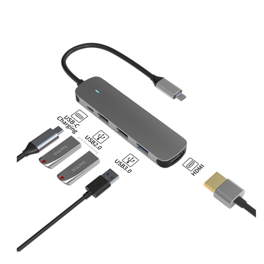 Type-C USB Hub Adapter 5 in 1