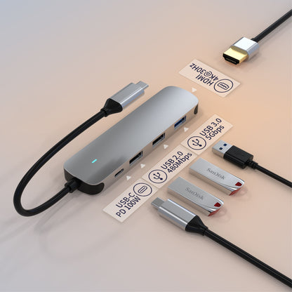 Type-C USB Hub Adapter 5 in 1