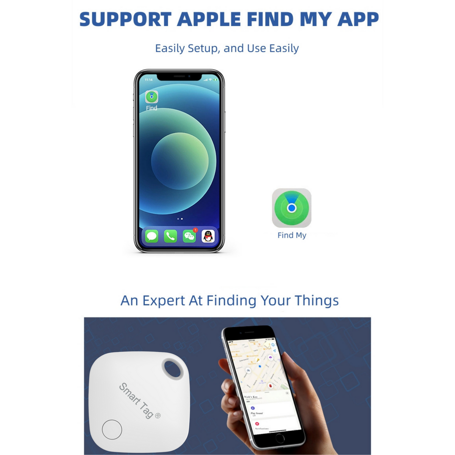 smart tag support apple findmy